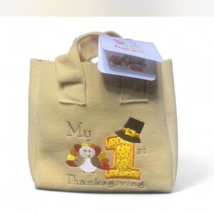 My 1st Thanksgiving Baby Tote “Genius Babies” 4pack of Toys 3months NWT
